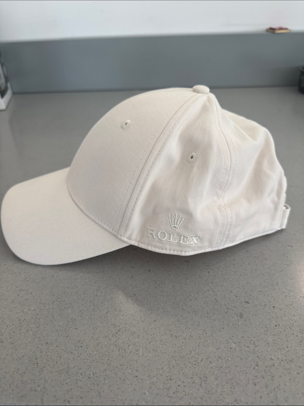 rolex white logo baseball cap